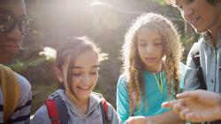 Children learning about nature.