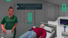 A virtual simulation of a patient transfer on the TACTICS VR programme